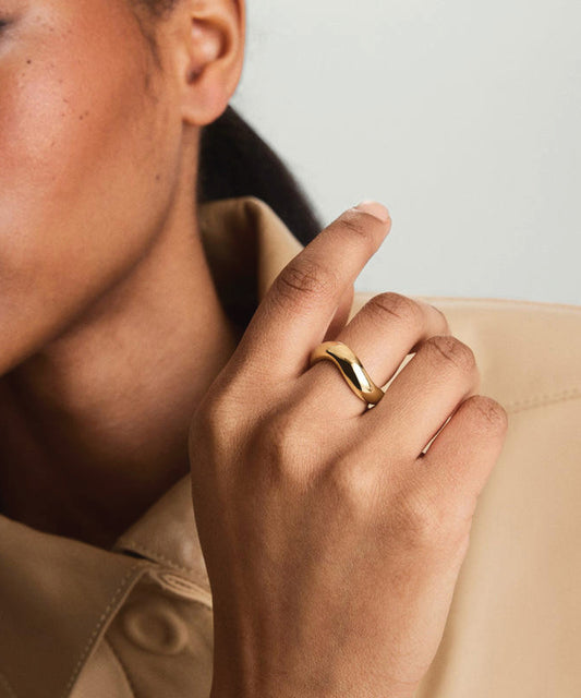 Soul Wave Gold Ring