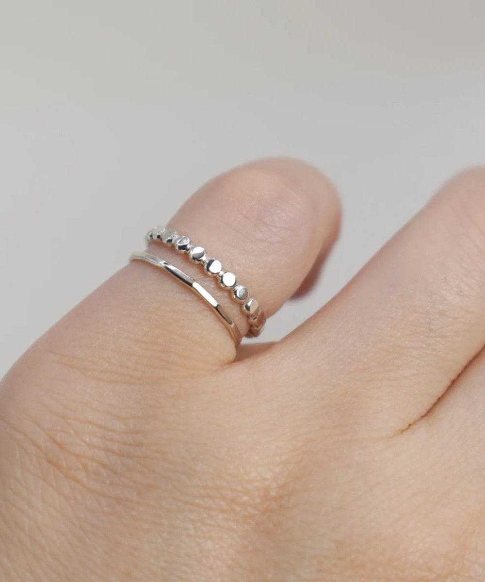 Silver Duet Ring Stack