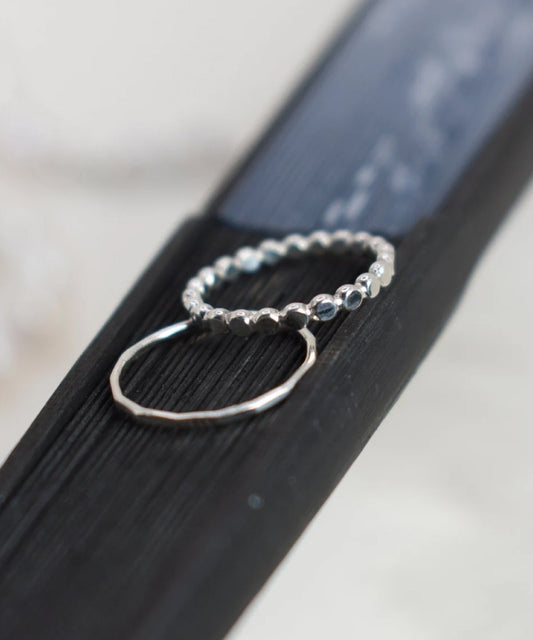 Silver Duet Ring Stack