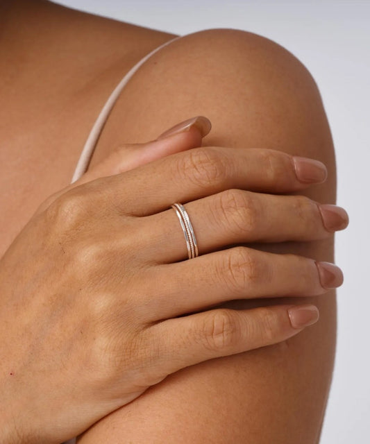 Silver Harmony Ring Stack