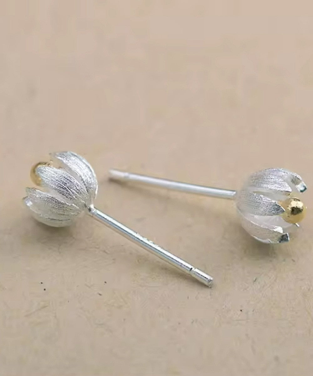 Tulip Bud Silver Studs