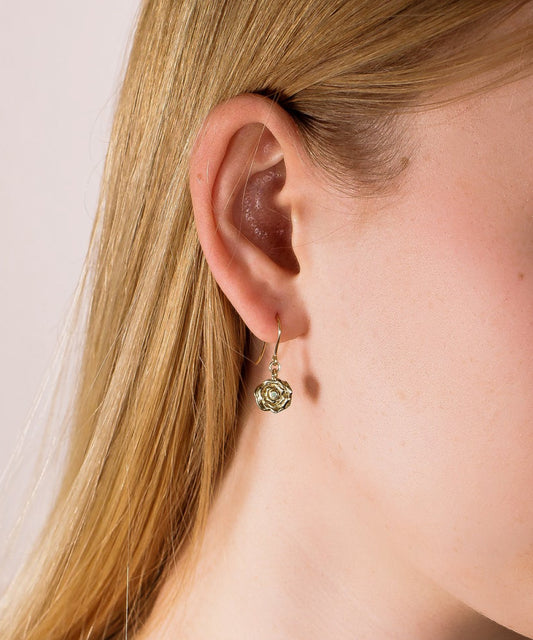 Rose Emerald Earrings